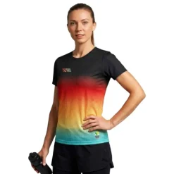 CAMISETA MANGA CORTA RUN&PRO BLACK SUNSET MUJER