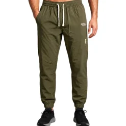PANTALON LARGO RUN&PRO ESSENTIAL CAQUI